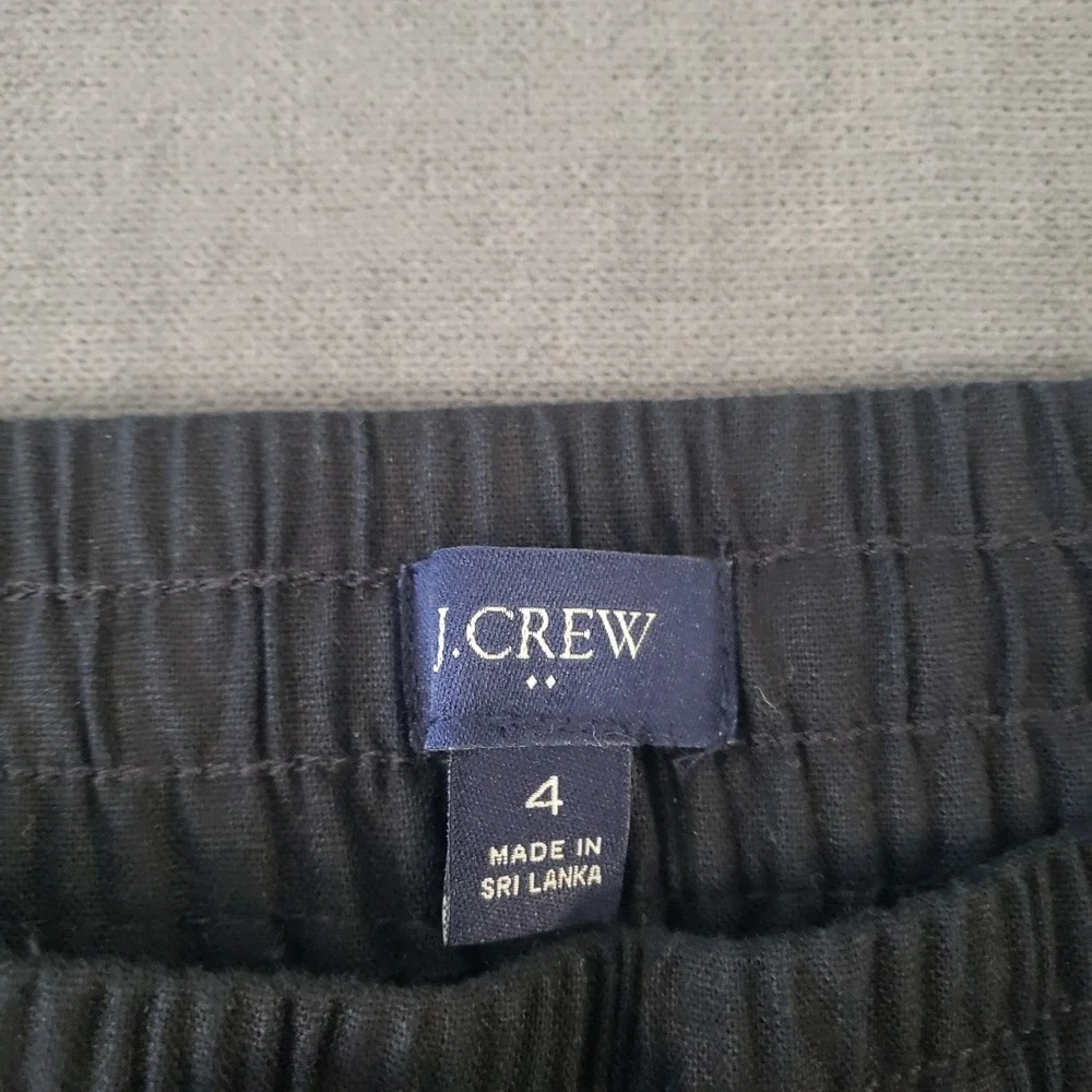 J.crew Pull On Pant Womens Size 4 Black‎ Cuffed Jogger